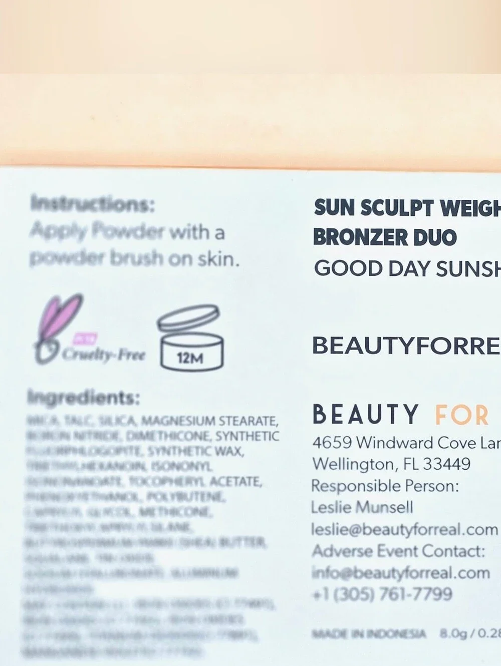 Beauty For Real Sun Sculpt Weightless Bronzer Duo